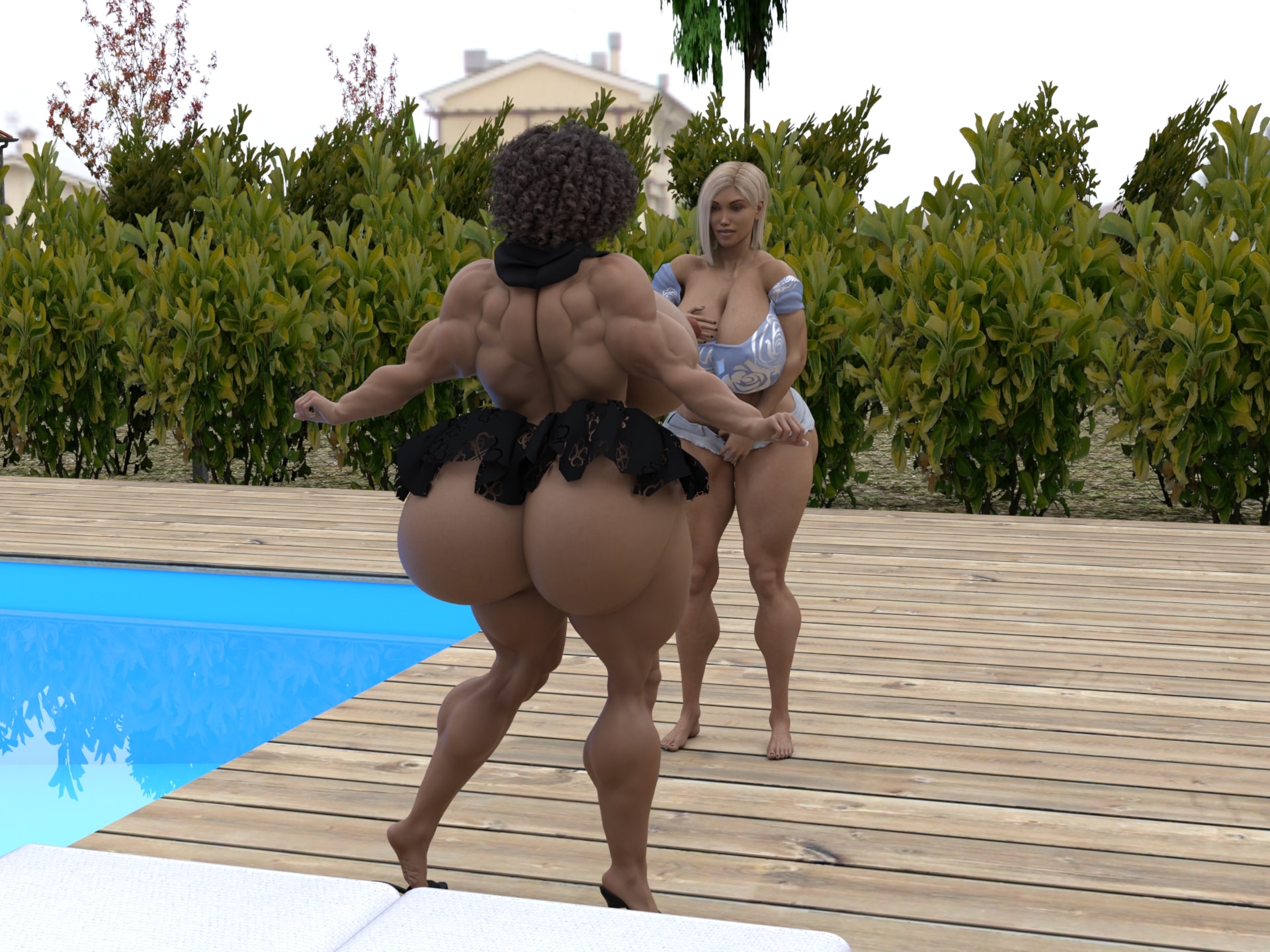 Dzcelestial3D models curvy femalebodybuilders busty bimbo 3d comics