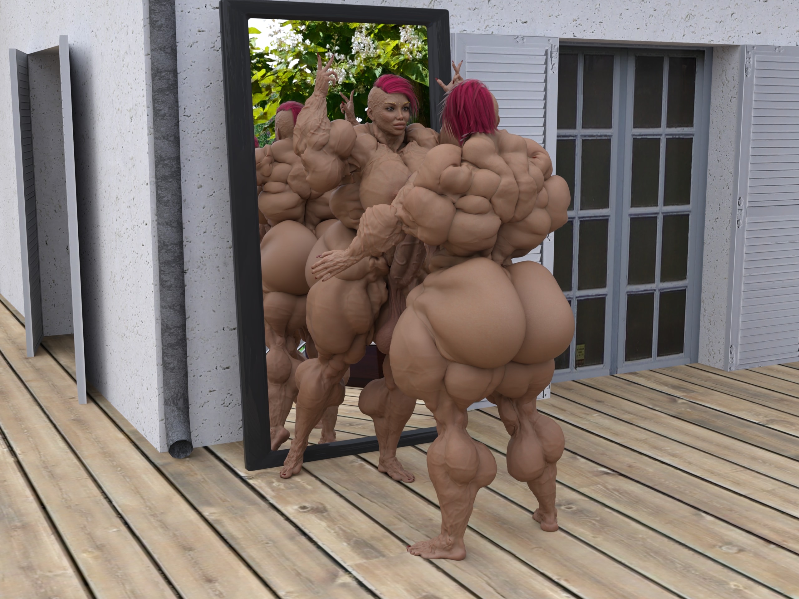 Dzcelestial3D models curvy femalebodybuilders busty bimbo 3d comics