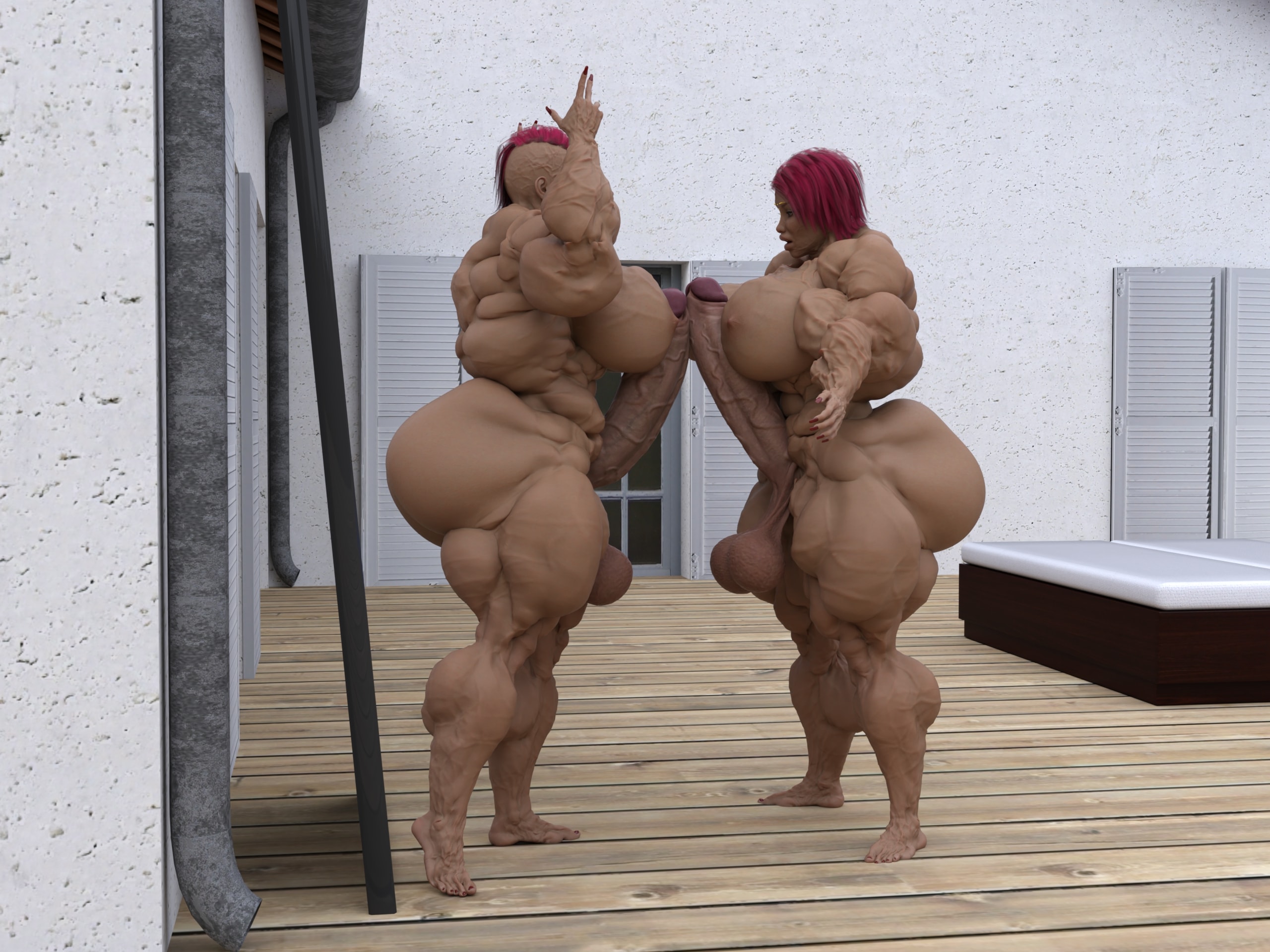 Dzcelestial3D models curvy femalebodybuilders busty bimbo 3d comics