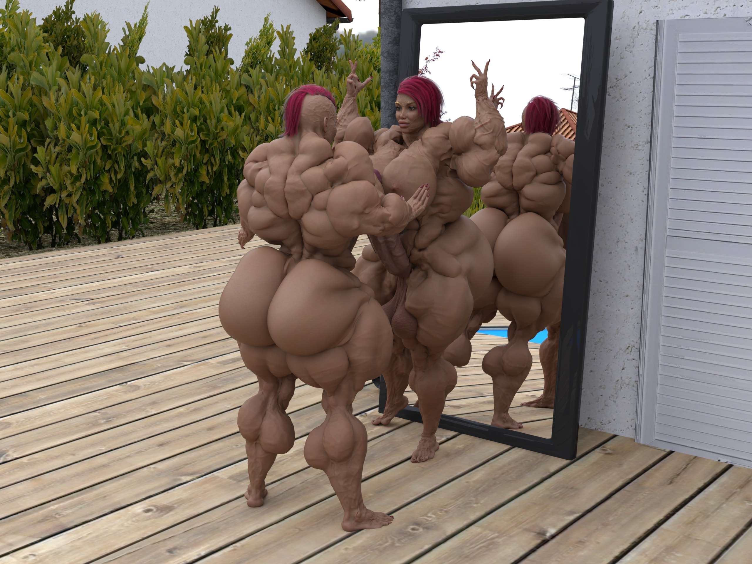 Dzcelestial3D models curvy femalebodybuilders busty bimbo 3d comics