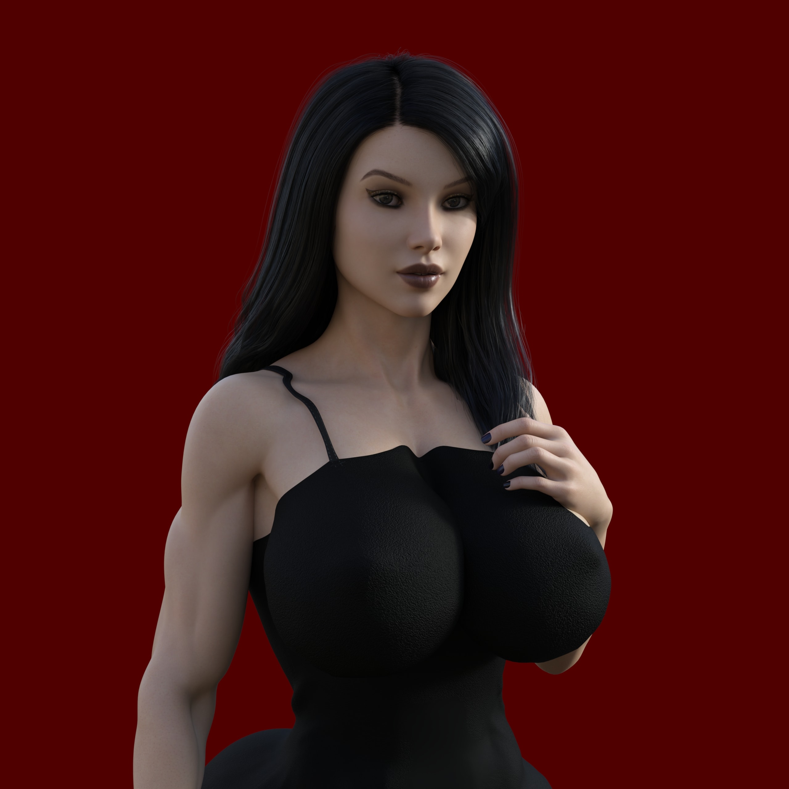 Dzcelestial3D models curvy femalebodybuilders busty bimbo