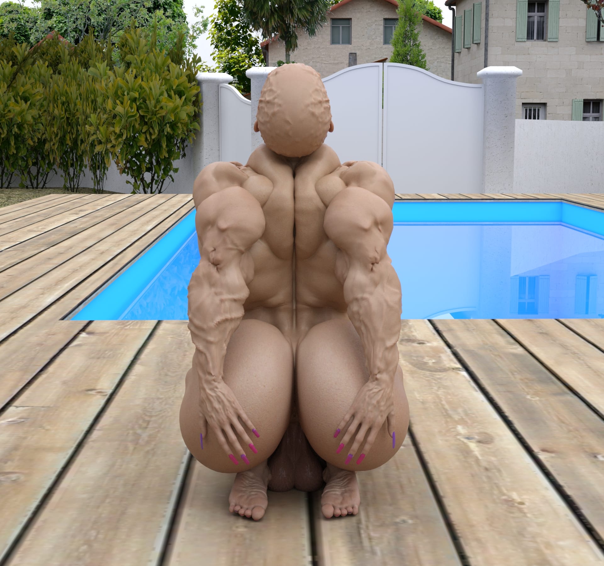 Dzcelestial3D models curvy femalebodybuilders busty bimbo