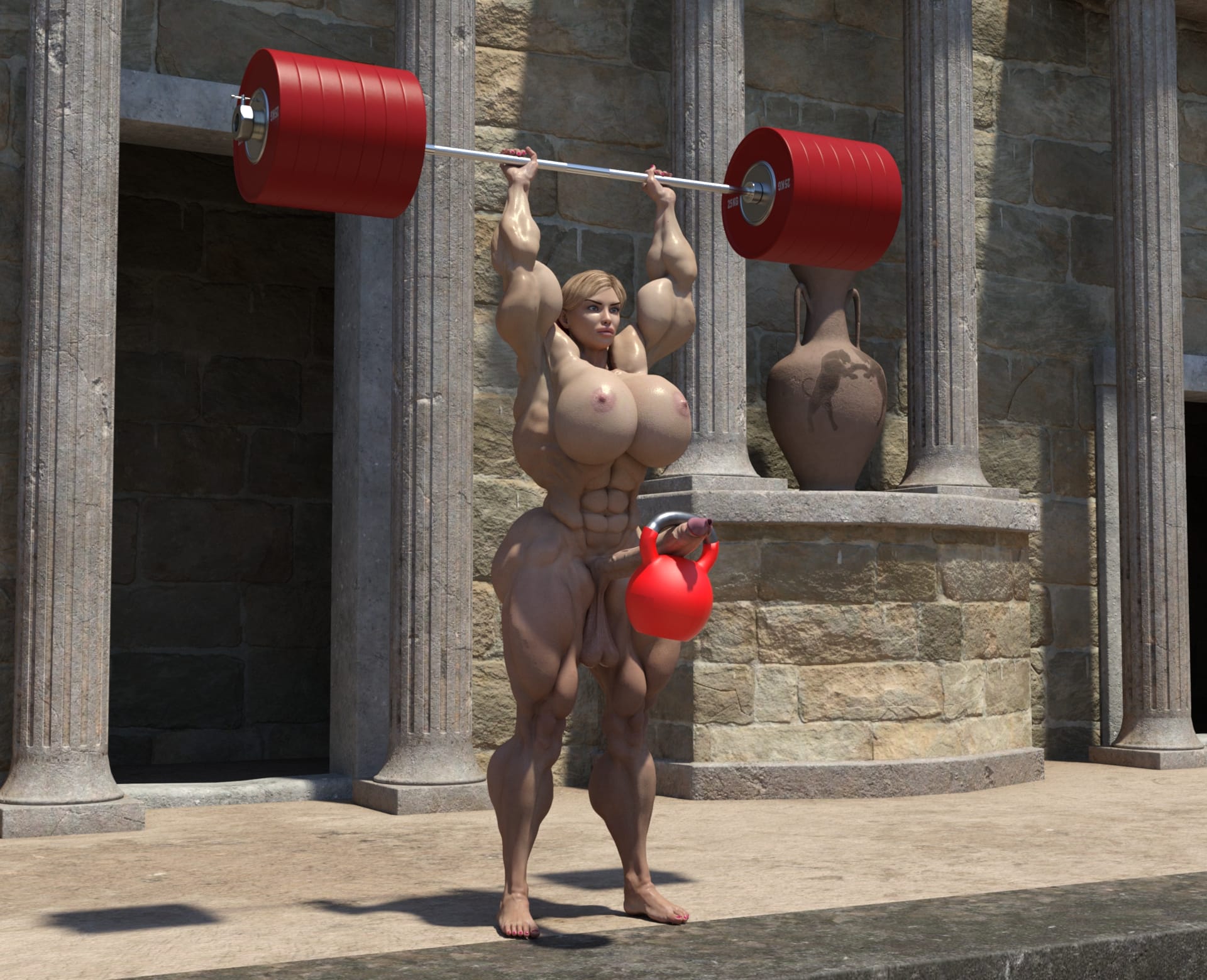 Dzcelestial3D models curvy femalebodybuilders busty bimbo