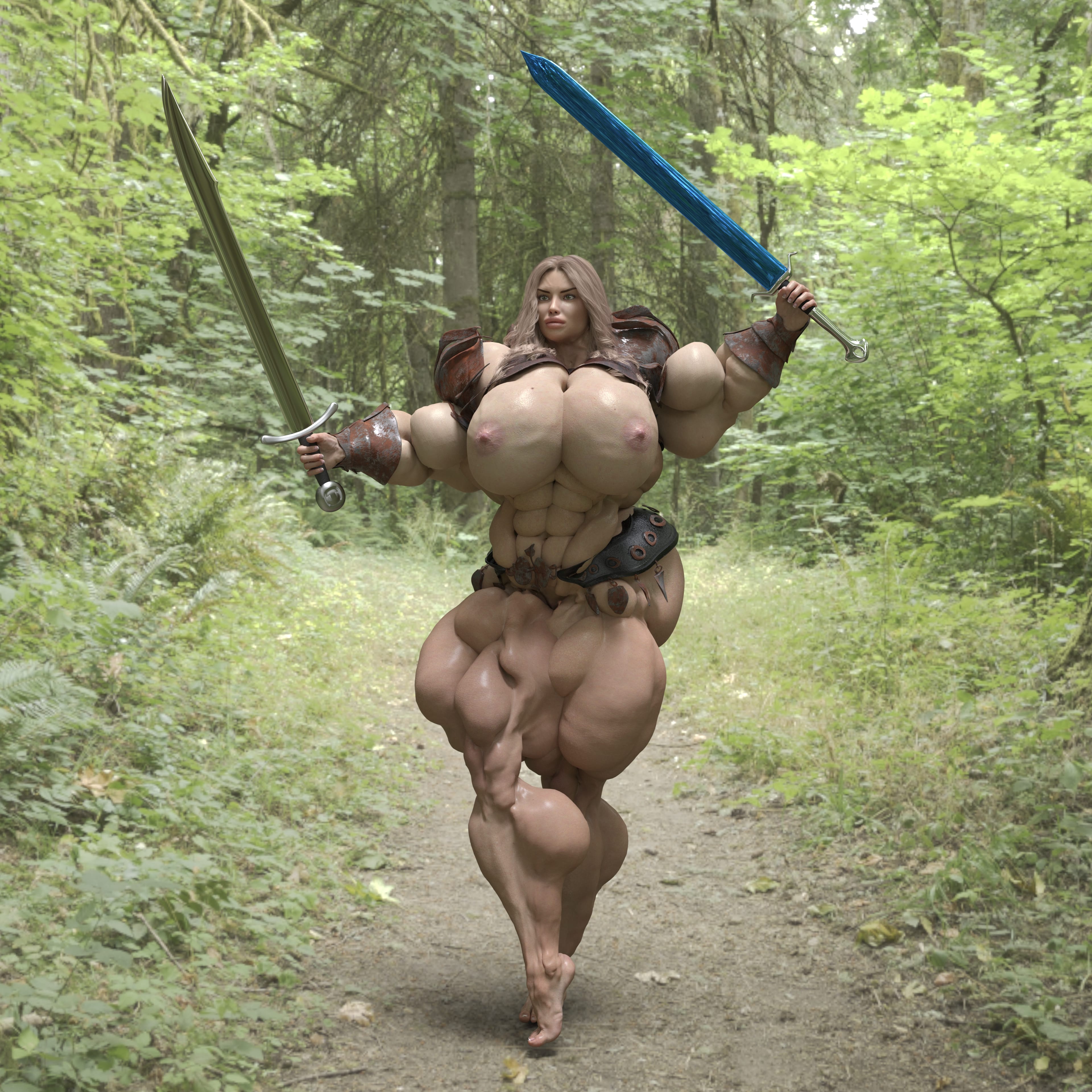 Dzcelestial3D models curvy femalebodybuilders busty bimbo
