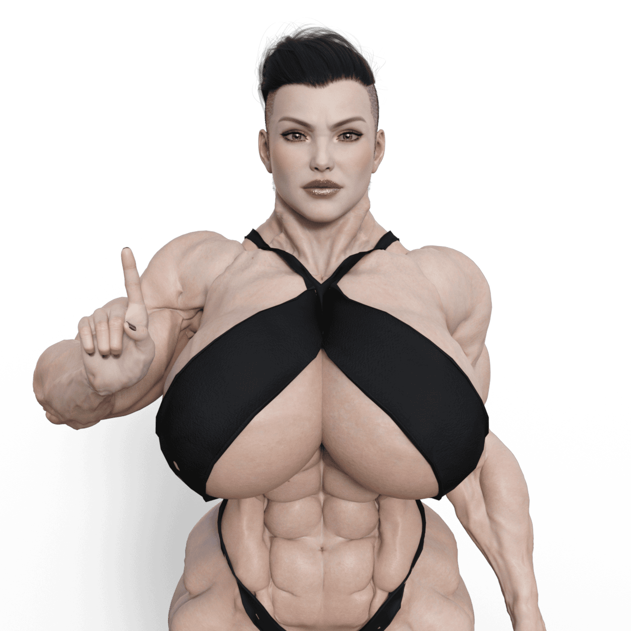 Dzcelestial3D models curvy femalebodybuilders busty bimbo