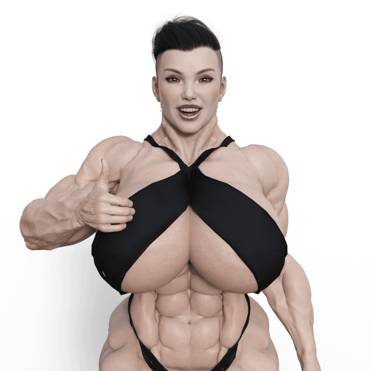 Dzcelestial3D models curvy femalebodybuilders busty bimbo