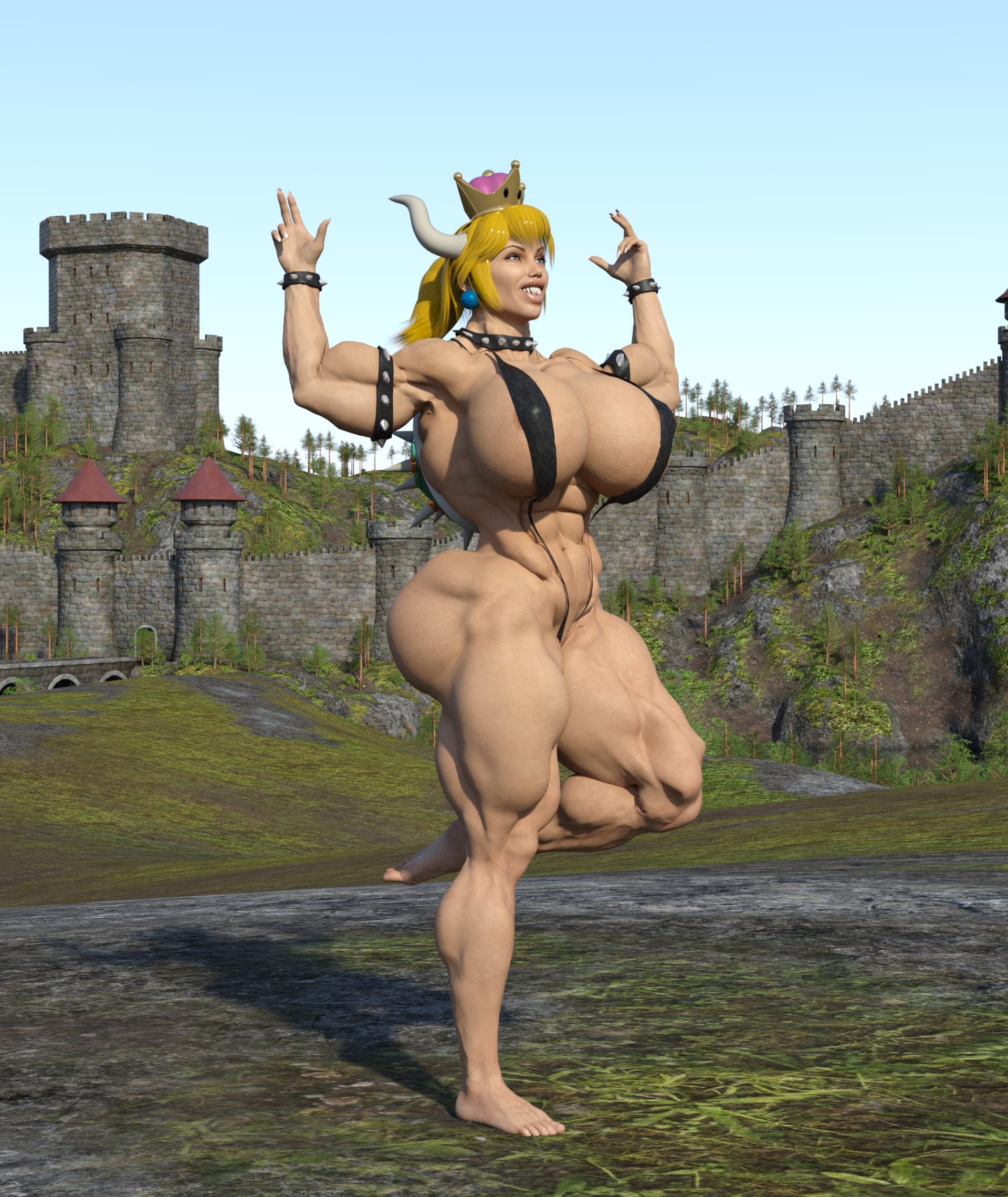 Dzcelestial3D models curvy femalebodybuilders busty bimbo