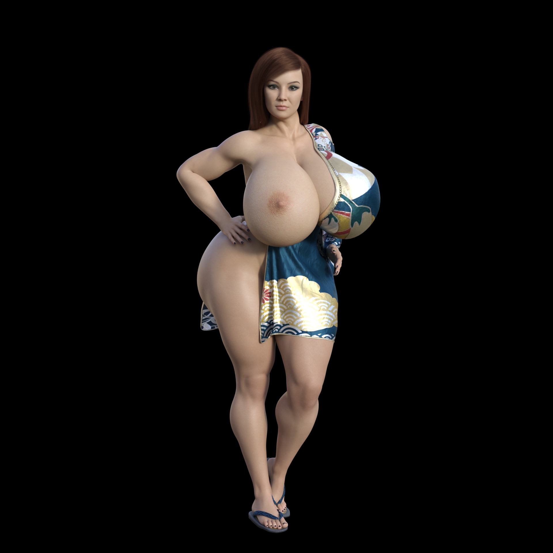 Dzcelestial3D models curvy femalebodybuilders busty bimbo