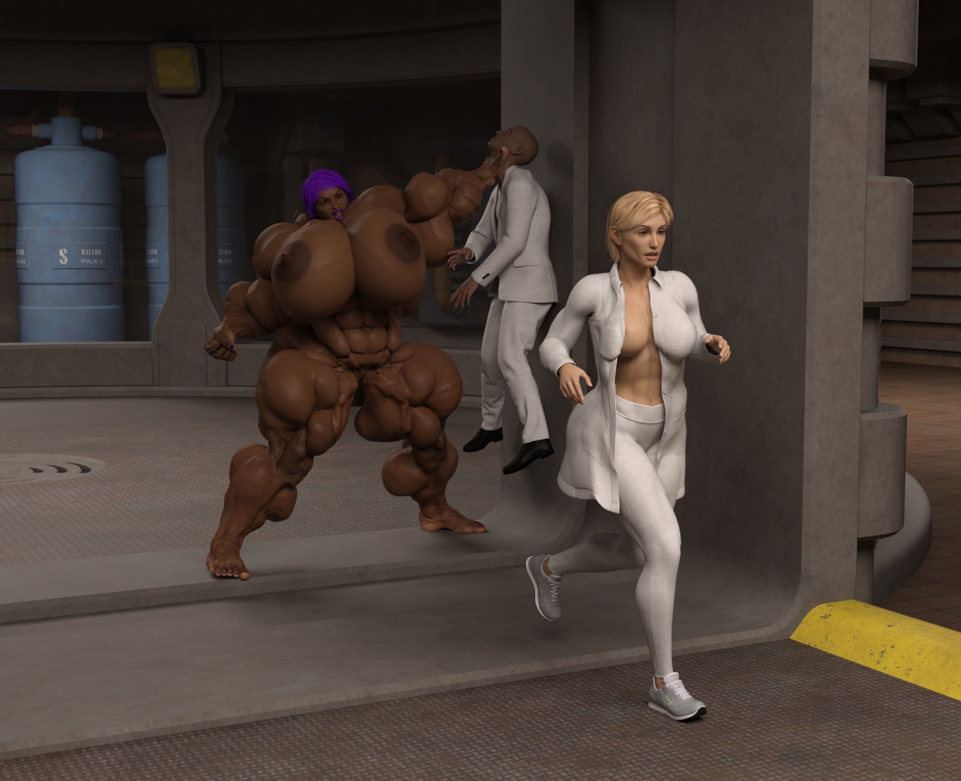 Dzcelestial3D models curvy femalebodybuilders busty bimbo