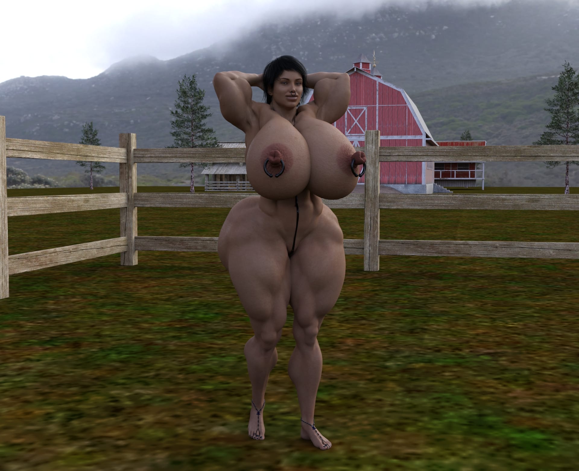 Dzcelestial3D models curvy femalebodybuilders busty bimbo