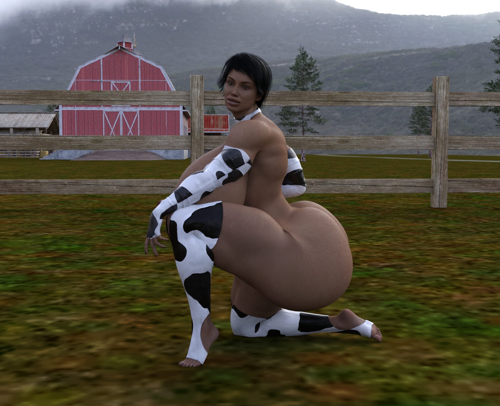 Dzcelestial3D models curvy femalebodybuilders busty bimbo