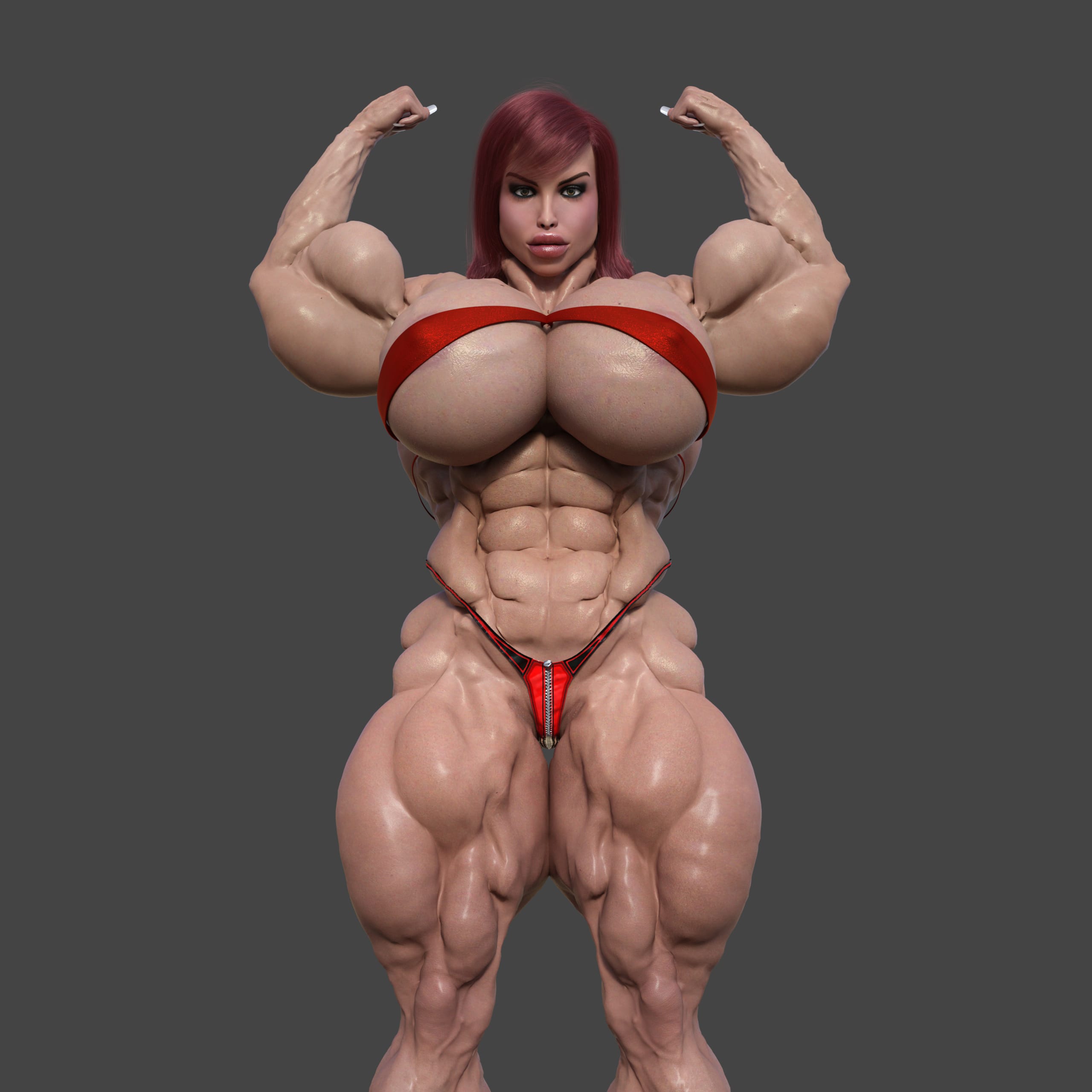 Dzcelestial3D models curvy femalebodybuilders busty bimbo