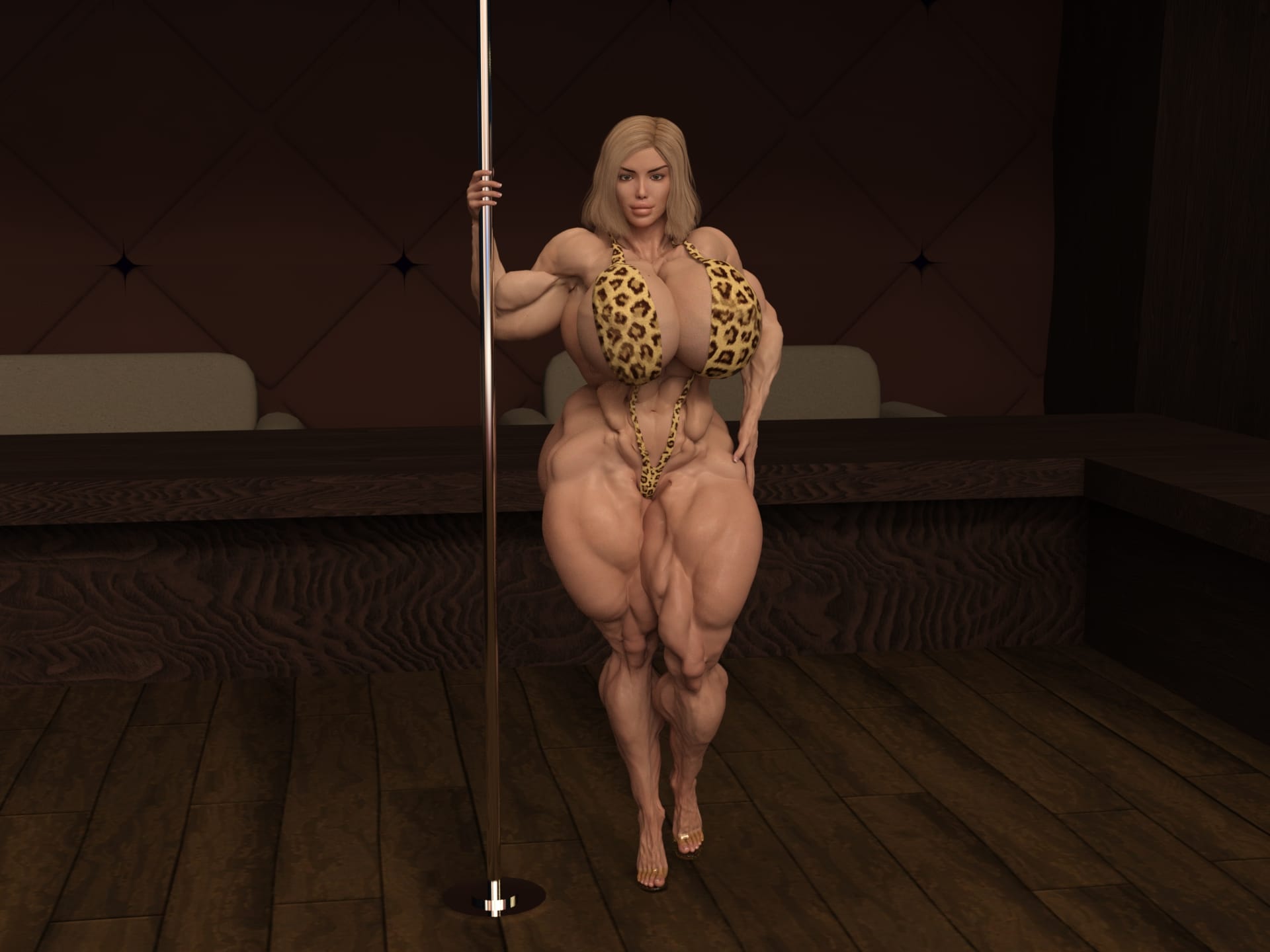 Dzcelestial3D models curvy femalebodybuilders busty bimbo