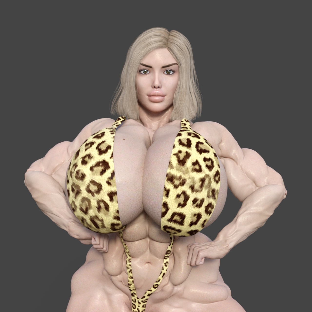 Dzcelestial3D models curvy femalebodybuilders busty bimbo