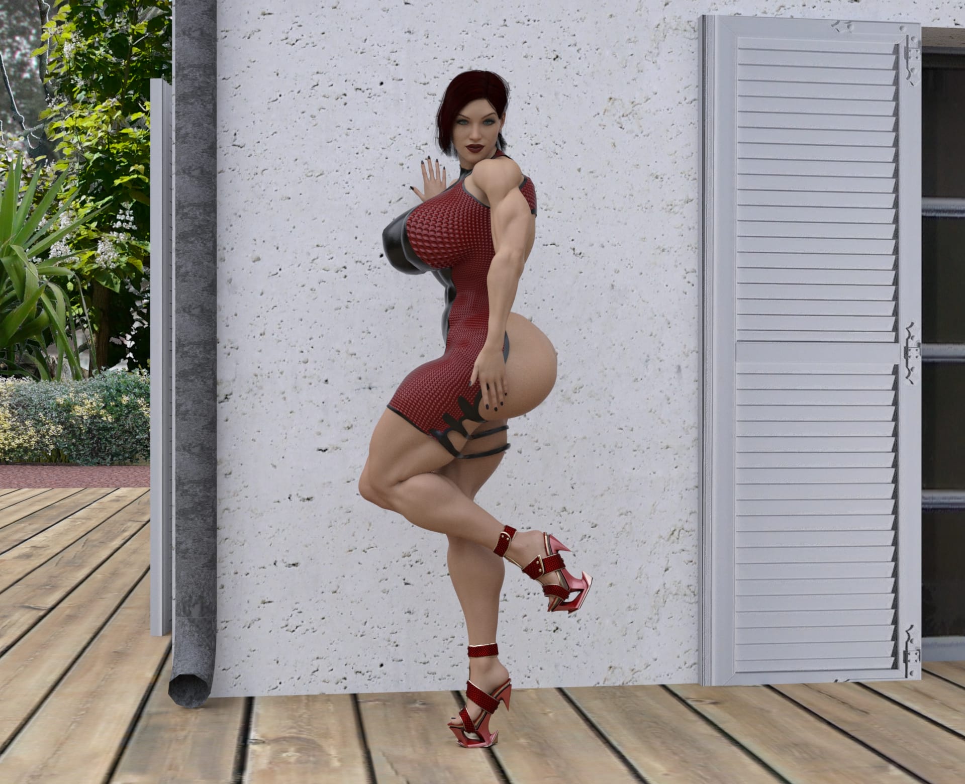 Dzcelestial3D models curvy femalebodybuilders busty bimbo