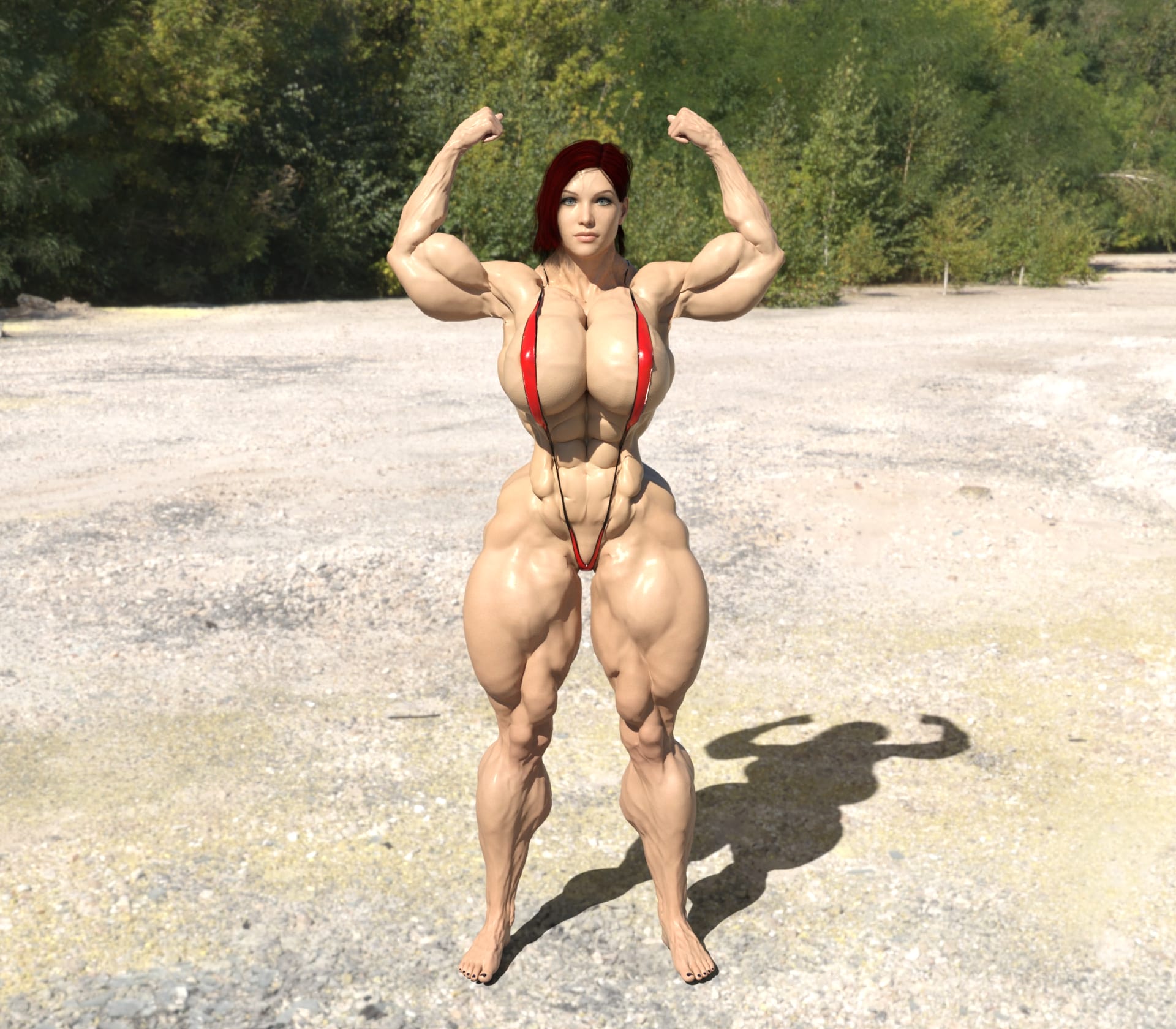 Dzcelestial3D models curvy femalebodybuilders busty bimbo