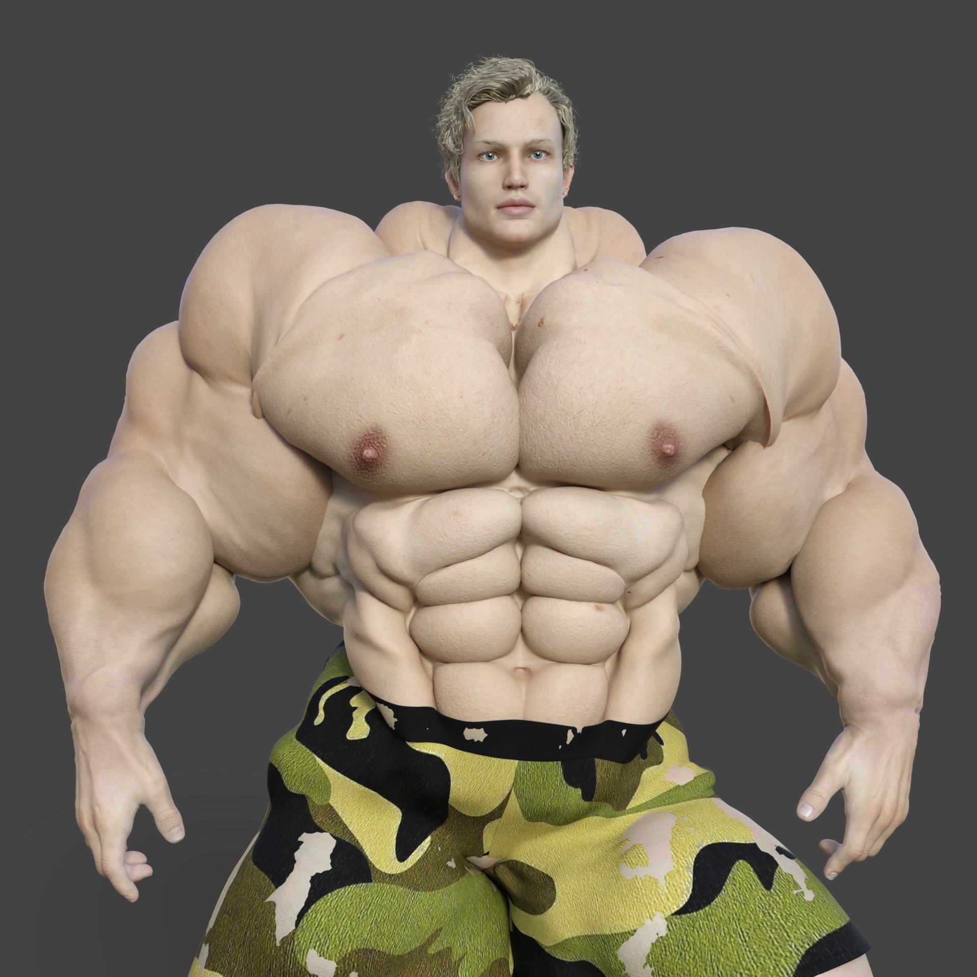 Herinrich is a titan muscular german man.