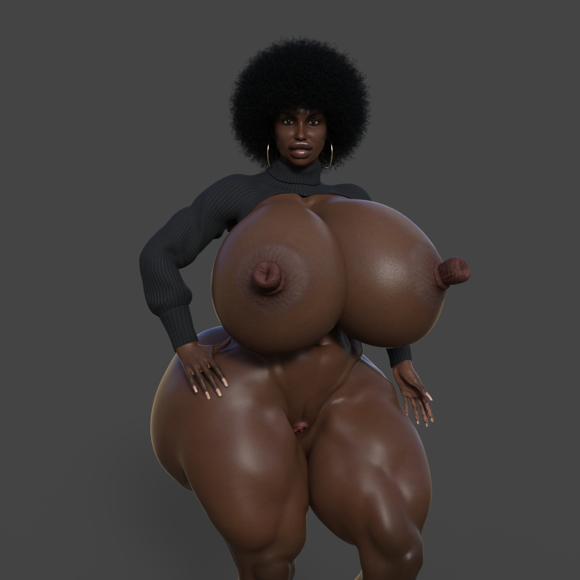 Kiara a stunningly hot, curvy, and thick black woman.