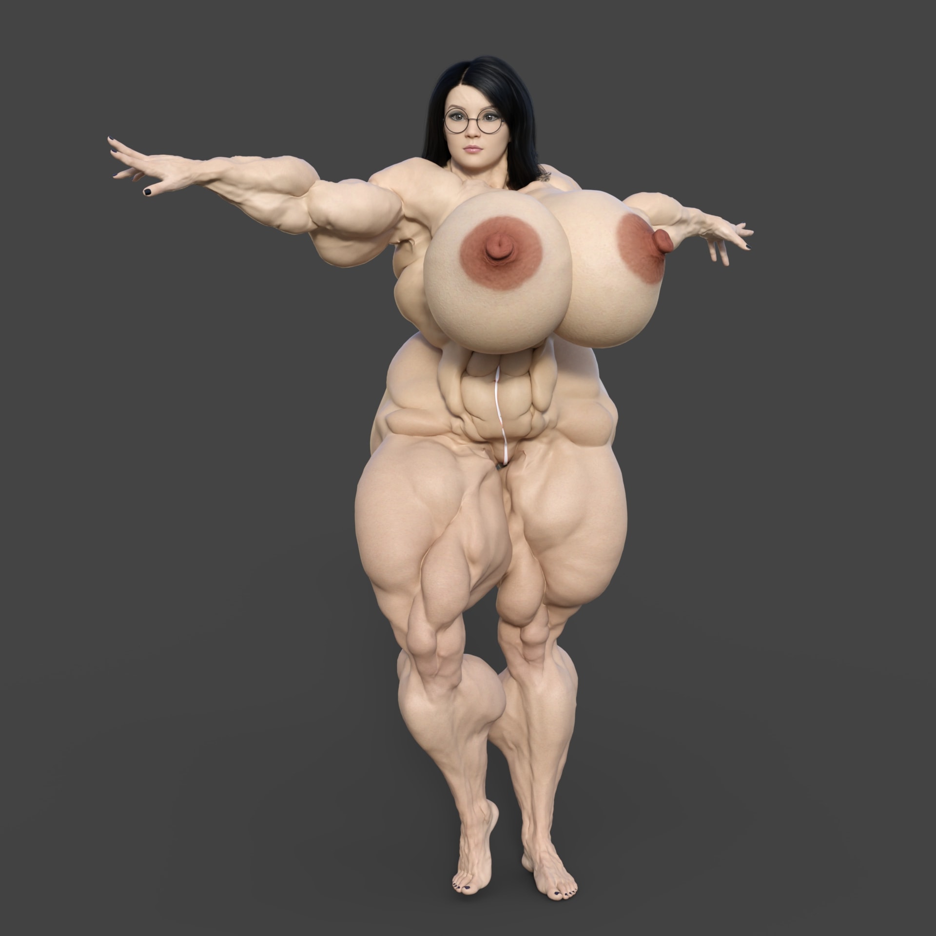 Tamiko an amazingly hot muscular, curvy, big lips, and voluptuous russian american farmer girl.
