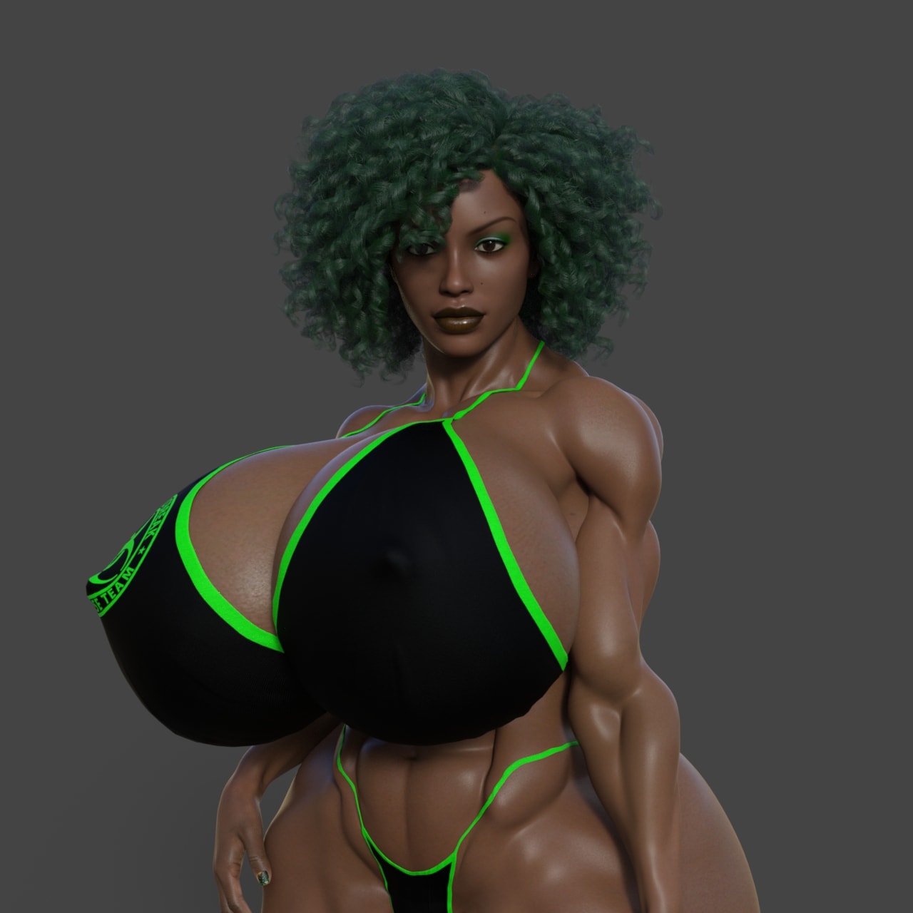 Tiana a hot african american woman with a voluptuous body.